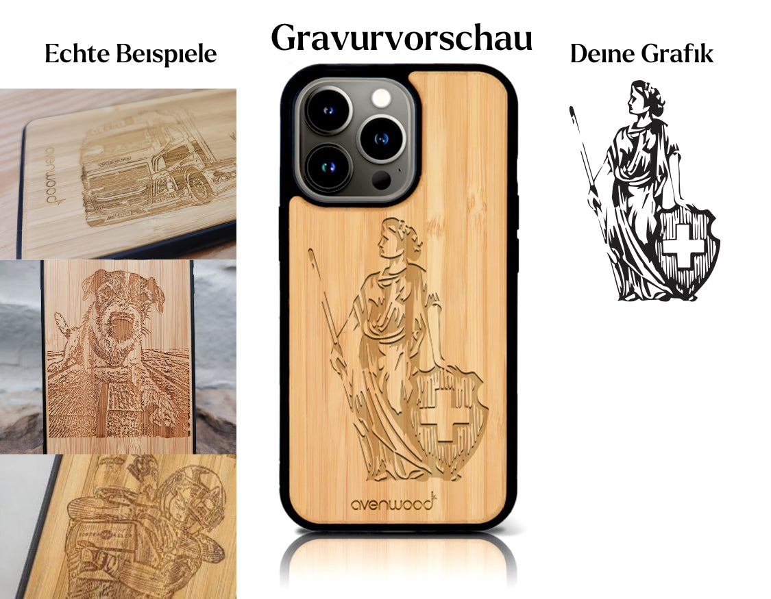 INDIVIDUELL iPhone 15 Pro Max Bambus-Kunststoff
